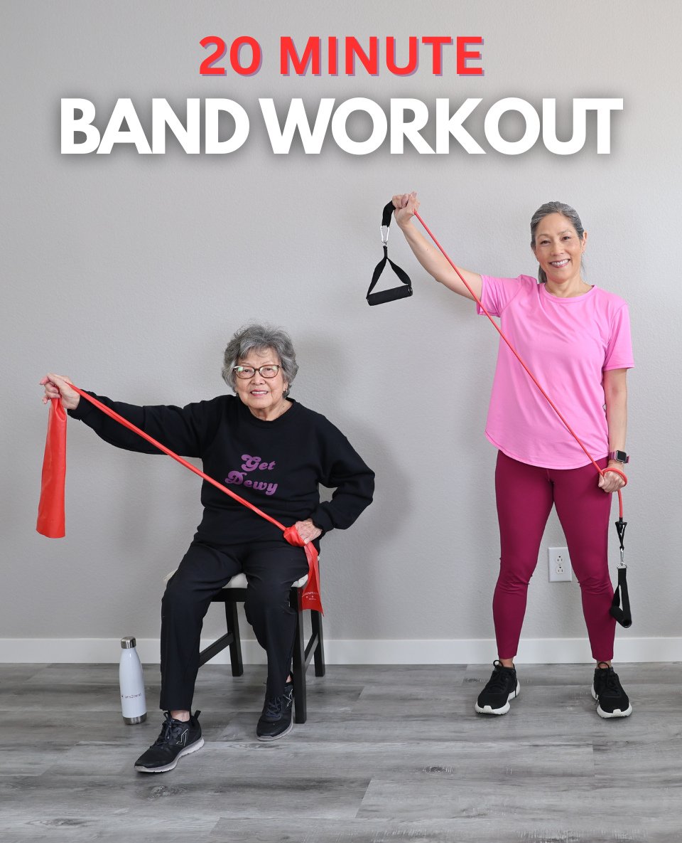 Want to stay strong, steady, and independent as you age? Fight age-related muscle loss with our new simple, joint-friendly 20-Minute Resistance Band Workout! It&rsquo;s a great way to build strength, improve balance, and keep doing what you love💪❤️⁠