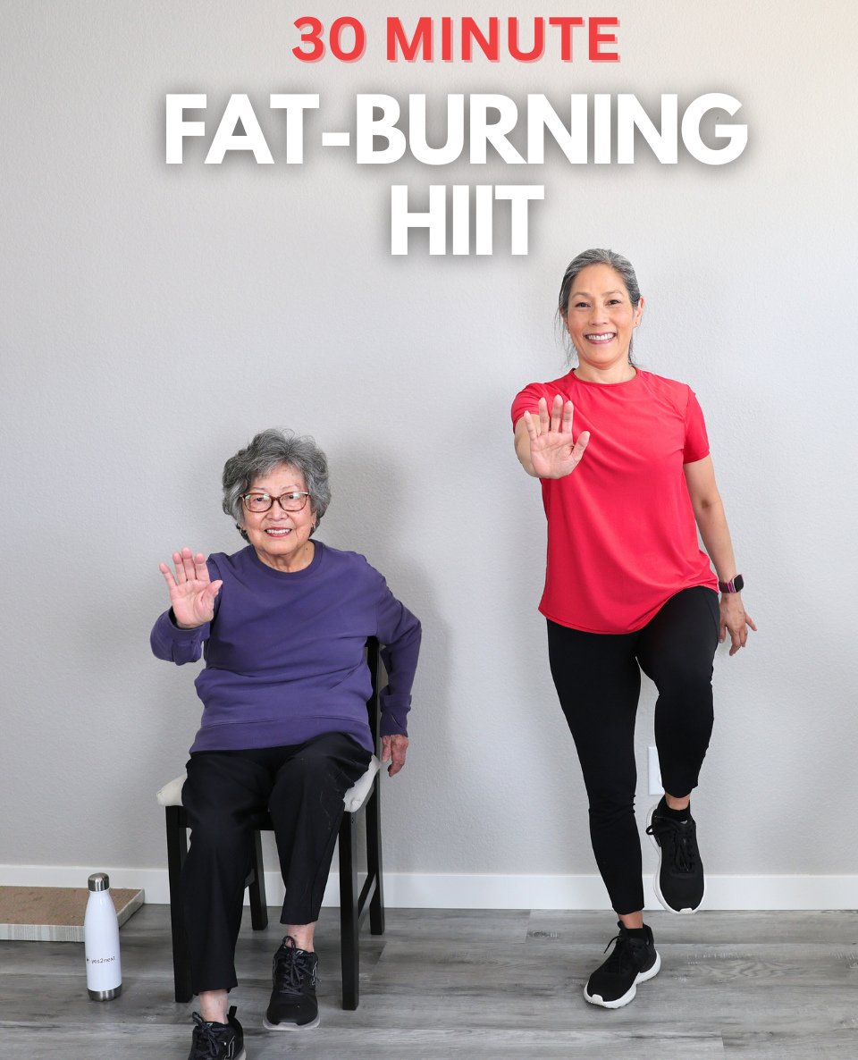 🔥 Ready to feel stronger and more energized? Join us for a 30-minute HIIT workout made just for seniors that can be done seated or standing! 💪 This low-impact, no-floor, no-equipment routine boosts strength, heart health, and energy. ⁠
⁠
💛Let&rsqu